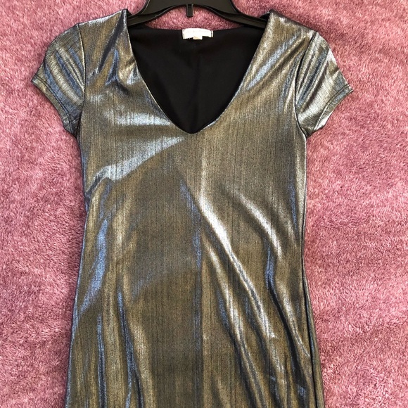 Silver Metallic Dress - Picture 3 of 8